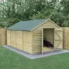 15' X 10' Forest 4Life 25yr Guarantee Overlap Pressure Treated Windowless Double Door Apex Wooden Shed (4.48m X 3.2m) -Zen Gardenia Sales opa1015ddnwm 1