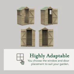 4' X 3' Forest 4Life 25yr Guarantee Overlap Pressure Treated Apex Wooden Shed (1.34m X 1m) 26 4' X 3' Forest 4Life 25yr Guarantee Overlap Pressure Treated Apex Wooden Shed (1.34m X 1m) -Zen Gardenia Sales opa43m flexible