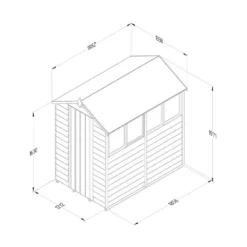6' X 4' Forest 4Life 25yr Guarantee Overlap Pressure Treated Apex Wooden Shed - 4 Windows (1.89m X 1.34m) 24 6' X 4' Forest 4Life 25yr Guarantee Overlap Pressure Treated Apex Wooden Shed - 4 Windows (1.89m X 1.34m) -Zen Gardenia Sales opa464wmf 4