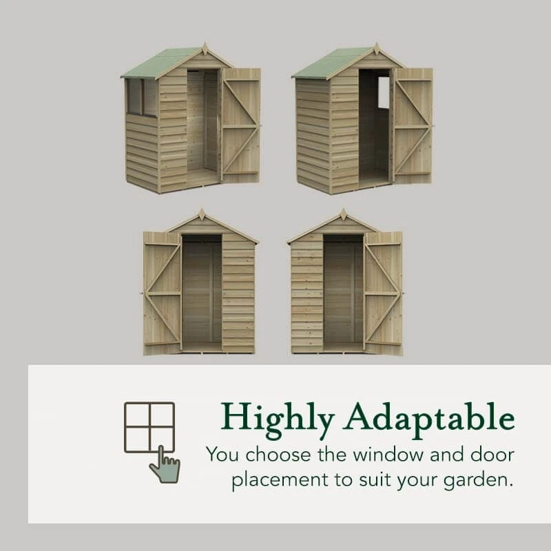 5' X 3' Forest 4Life 25yr Guarantee Overlap Pressure Treated Apex Wooden Shed (1.64m X 1m) 10 5' X 3' Forest 4Life 25yr Guarantee Overlap Pressure Treated Apex Wooden Shed (1.64m X 1m) - Image 8