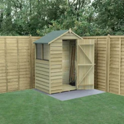 5' X 3' Forest 4Life 25yr Guarantee Overlap Pressure Treated Apex Wooden Shed (1.64m X 1m)