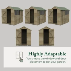 7' X 5' Forest 4Life 25yr Guarantee Overlap Pressure Treated Apex Wooden Shed (2.19m X 1.64m) -Zen Gardenia Sales opa57m flexible 2