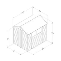 7' X 5' Forest 4Life 25yr Guarantee Overlap Pressure Treated Apex Wooden Shed (2.19m X 1.64m) -Zen Gardenia Sales opa57m 4