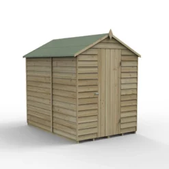 7' X 5' Forest 4Life 25yr Guarantee Overlap Pressure Treated Windowless Apex Wooden Shed (2.19m X 1.64m) -Zen Gardenia Sales opa57nwm 2