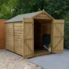 8' X 6' Forest 4Life 25yr Guarantee Overlap Pressure Treated Windowless Double Door Apex Wooden Shed (2.43m X 1.99m) 2 8' X 6' Forest 4Life 25yr Guarantee Overlap Pressure Treated Windowless Double Door Apex Wooden Shed (2.43m X 1.99m) -Zen Gardenia Sales opa68ddnwm 3