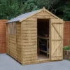8' X 6' Forest 4Life 25yr Guarantee Overlap Pressure Treated Apex Wooden Shed (2.43m X 1.99m) -Zen Gardenia Sales opa68m 3
