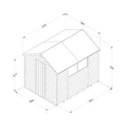 8' X 6' Forest 4Life 25yr Guarantee Overlap Pressure Treated Apex Wooden Shed (2.43m X 1.99m) 24 8' X 6' Forest 4Life 25yr Guarantee Overlap Pressure Treated Apex Wooden Shed (2.43m X 1.99m) -Zen Gardenia Sales opa68m 4