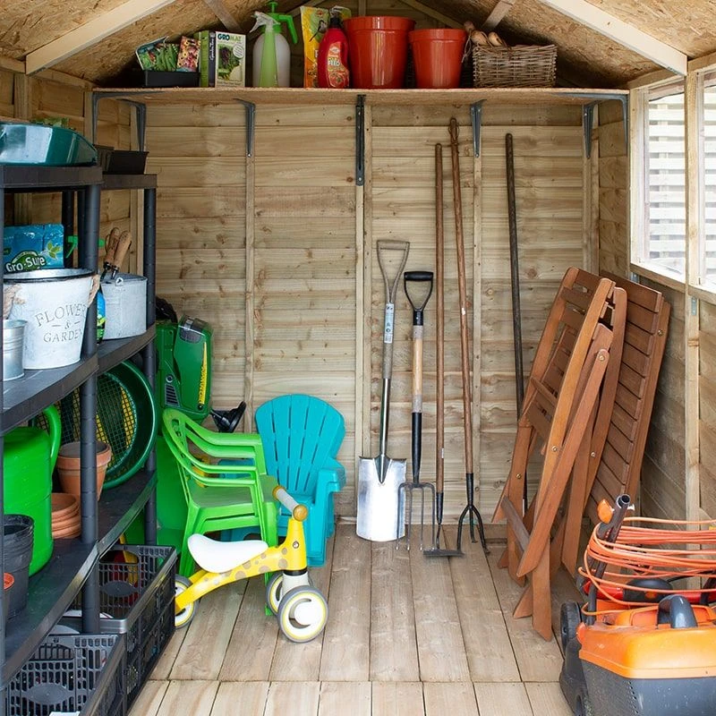 8' X 6' Forest 4Life 25yr Guarantee Overlap Pressure Treated Apex Wooden Shed (2.43m X 1.99m) 22 8' X 6' Forest 4Life 25yr Guarantee Overlap Pressure Treated Apex Wooden Shed (2.43m X 1.99m) - Image 20