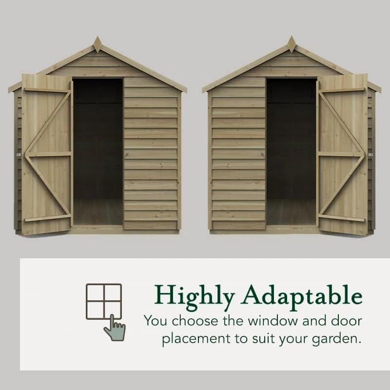 8' X 6' Forest 4Life 25yr Guarantee Overlap Pressure Treated Windowless Apex Wooden Shed (2.43m X 1.99m) 11 8' X 6' Forest 4Life 25yr Guarantee Overlap Pressure Treated Windowless Apex Wooden Shed (2.43m X 1.99m) - Image 9