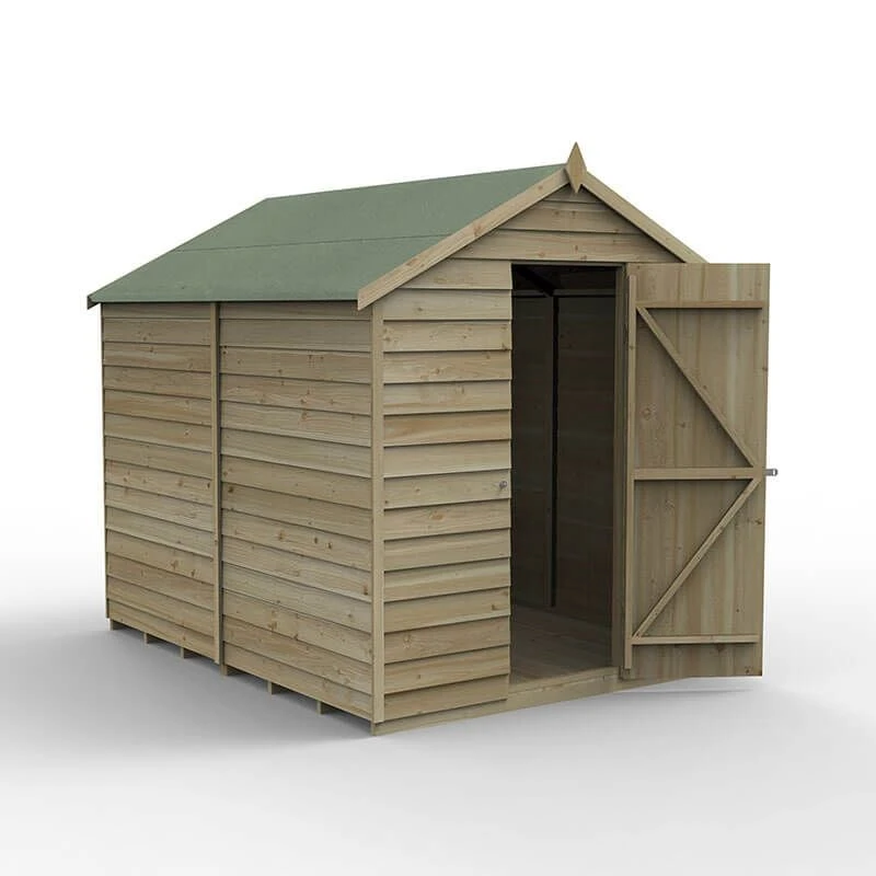 8' X 6' Forest 4Life 25yr Guarantee Overlap Pressure Treated Windowless Apex Wooden Shed (2.43m X 1.99m) 4 8' X 6' Forest 4Life 25yr Guarantee Overlap Pressure Treated Windowless Apex Wooden Shed (2.43m X 1.99m) - Image 2