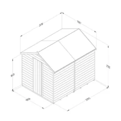 8' X 6' Forest 4Life 25yr Guarantee Overlap Pressure Treated Windowless Apex Wooden Shed (2.43m X 1.99m) 24 8' X 6' Forest 4Life 25yr Guarantee Overlap Pressure Treated Windowless Apex Wooden Shed (2.43m X 1.99m) -Zen Gardenia Sales opa68nwm 4