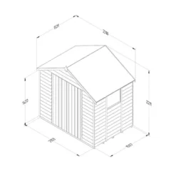 7' X 5' Forest 4Life 25yr Guarantee Overlap Pressure Treated Double Door Apex Wooden Shed (2.32m X 1.54m) 24 7' X 5' Forest 4Life 25yr Guarantee Overlap Pressure Treated Double Door Apex Wooden Shed (2.32m X 1.54m) -Zen Gardenia Sales opa75ddm 4