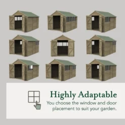 10' X 8' Forest 4Life 25yr Guarantee Overlap Pressure Treated Double Door Apex Wooden Shed (3.02m X 2.61m) 30 10' X 8' Forest 4Life 25yr Guarantee Overlap Pressure Treated Double Door Apex Wooden Shed (3.02m X 2.61m) -Zen Gardenia Sales opa810ddm flexible