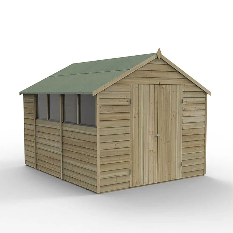 10' X 8' Forest 4Life 25yr Guarantee Overlap Pressure Treated Double Door Apex Wooden Shed (3.02m X 2.61m) 21 10' X 8' Forest 4Life 25yr Guarantee Overlap Pressure Treated Double Door Apex Wooden Shed (3.02m X 2.61m) - Image 19