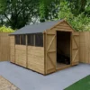 10' X 8' Forest 4Life 25yr Guarantee Overlap Pressure Treated Double Door Apex Wooden Shed (3.02m X 2.61m) 2 10' X 8' Forest 4Life 25yr Guarantee Overlap Pressure Treated Double Door Apex Wooden Shed (3.02m X 2.61m) -Zen Gardenia Sales opa810ddm 3