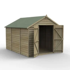 10' X 8' Forest 4Life 25yr Guarantee Overlap Pressure Treated Windowless Double Door Apex Wooden Shed (3.02m X 2.61m) 21 10' X 8' Forest 4Life 25yr Guarantee Overlap Pressure Treated Windowless Double Door Apex Wooden Shed (3.02m X 2.61m) -Zen Gardenia Sales opa810ddnwm 1