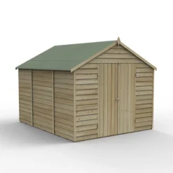 10' X 8' Forest 4Life 25yr Guarantee Overlap Pressure Treated Windowless Double Door Apex Wooden Shed (3.02m X 2.61m) 30 10' X 8' Forest 4Life 25yr Guarantee Overlap Pressure Treated Windowless Double Door Apex Wooden Shed (3.02m X 2.61m) -Zen Gardenia Sales opa810ddnwm 2