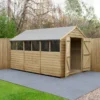 12' X 8' Forest 4Life 25yr Guarantee Overlap Pressure Treated Double Door Apex Wooden Shed (3.61m X 2.61m) -Zen Gardenia Sales opa812ddm 3