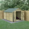 12' X 8' Forest 4Life 25yr Guarantee Overlap Pressure Treated Windowless Double Door Apex Wooden Shed (3.6m X 2.61m) -Zen Gardenia Sales opa812ddnwm 1