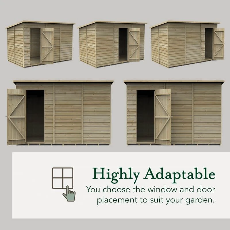 10' X 6' Forest 4Life 25yr Guarantee Overlap Pressure Treated Windowless Pent Wooden Shed (3.11m X 2.04m) 10 10' X 6' Forest 4Life 25yr Guarantee Overlap Pressure Treated Windowless Pent Wooden Shed (3.11m X 2.04m) - Image 8