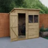 6' X 4' Forest 4Life 25yr Guarantee Overlap Pressure Treated Pent Wooden Shed (1.98m X 1.39m) -Zen Gardenia Sales opp64m 01