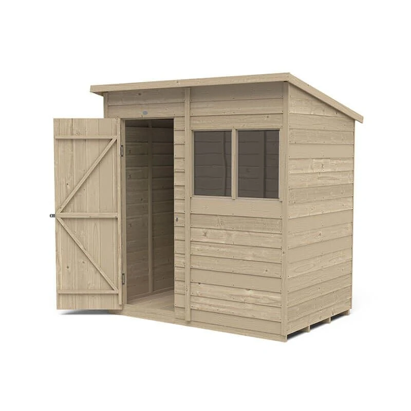 6' X 4' Forest 4Life 25yr Guarantee Overlap Pressure Treated Pent Wooden Shed (1.98m X 1.39m) 4 6' X 4' Forest 4Life 25yr Guarantee Overlap Pressure Treated Pent Wooden Shed (1.98m X 1.39m) - Image 2