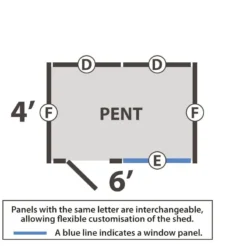 6' X 4' Forest 4Life 25yr Guarantee Overlap Pressure Treated Pent Wooden Shed (1.98m X 1.39m) 29 6' X 4' Forest 4Life 25yr Guarantee Overlap Pressure Treated Pent Wooden Shed (1.98m X 1.39m) -Zen Gardenia Sales opp64m 19 min 1