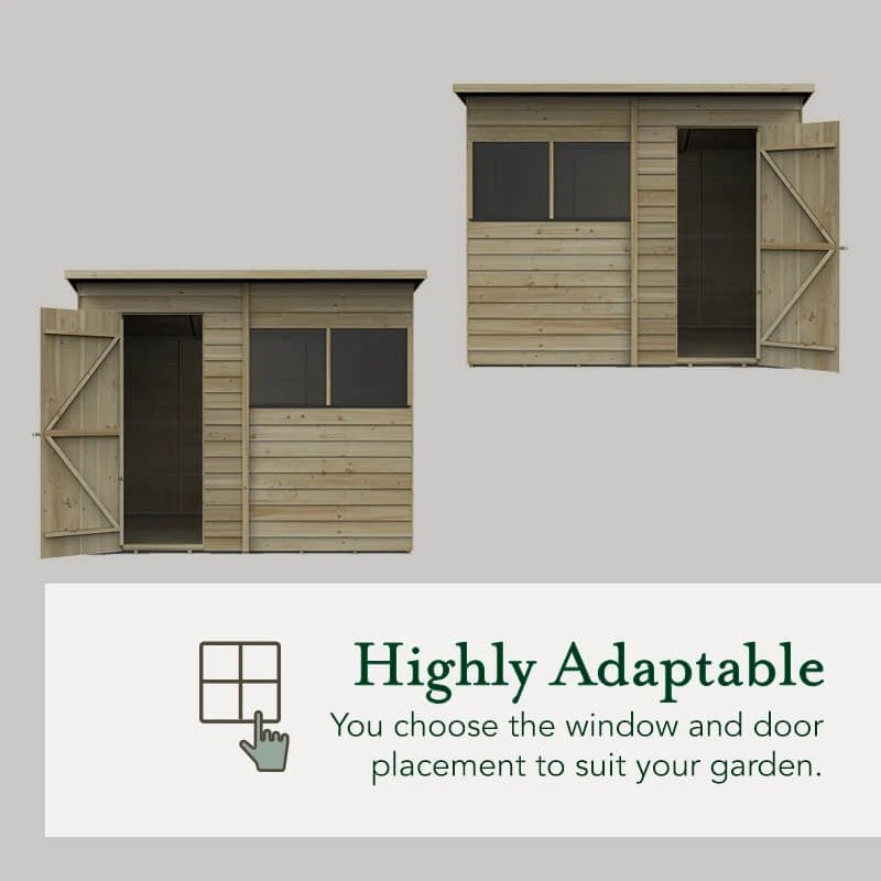 8' X 6' Forest 4Life 25yr Guarantee Overlap Pressure Treated Pent Wooden Shed (2.51m X 2.04m) 10 8' X 6' Forest 4Life 25yr Guarantee Overlap Pressure Treated Pent Wooden Shed (2.51m X 2.04m) - Image 8
