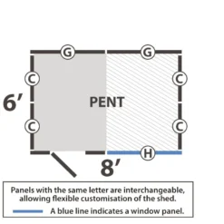 8' X 6' Forest 4Life 25yr Guarantee Overlap Pressure Treated Pent Wooden Shed (2.51m X 2.04m) 31 8' X 6' Forest 4Life 25yr Guarantee Overlap Pressure Treated Pent Wooden Shed (2.51m X 2.04m) -Zen Gardenia Sales opp86m 19 min 5
