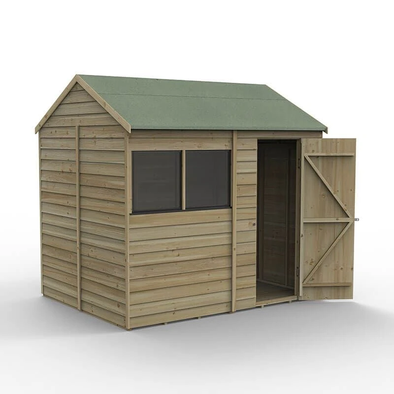 8' X 6' Forest 4Life 25yr Guarantee Overlap Pressure Treated Reverse Apex Wooden Shed (2.42m X 1.99m) 4 8' X 6' Forest 4Life 25yr Guarantee Overlap Pressure Treated Reverse Apex Wooden Shed (2.42m X 1.99m) - Image 2