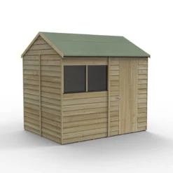 8' X 6' Forest 4Life 25yr Guarantee Overlap Pressure Treated Reverse Apex Wooden Shed (2.42m X 1.99m) 39 8' X 6' Forest 4Life 25yr Guarantee Overlap Pressure Treated Reverse Apex Wooden Shed (2.42m X 1.99m) -Zen Gardenia Sales opr86m 2
