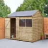 8' X 6' Forest 4Life 25yr Guarantee Overlap Pressure Treated Reverse Apex Wooden Shed (2.42m X 1.99m) -Zen Gardenia Sales opr86m 3