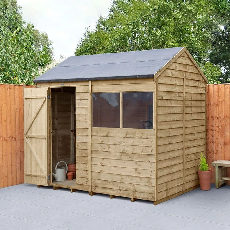8' X 6' Forest 4Life 25yr Guarantee Overlap Pressure Treated Reverse Apex Wooden Shed (2.42m X 1.99m) 3 8' X 6' Forest 4Life 25yr Guarantee Overlap Pressure Treated Reverse Apex Wooden Shed (2.42m X 1.99m)