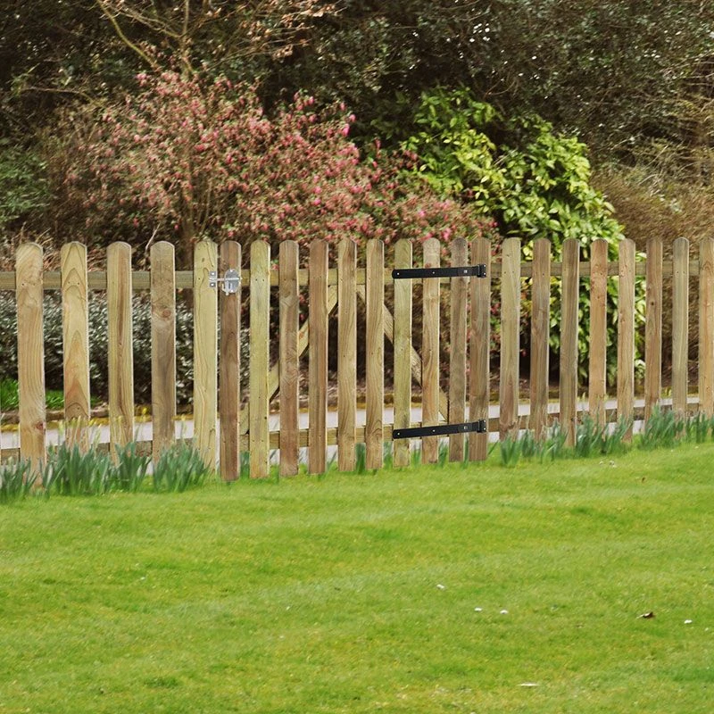 Forest Heavy Duty 3'3" X 3' Pressure Treated Wooden Picket Garden Gate (1m X 0.9m) 4 Forest Heavy Duty 3'3" X 3' Pressure Treated Wooden Picket Garden Gate (1m X 0.9m) - Image 2