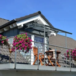 Palram Canopia Vega Grey 2000 Clear Door Canopy -Zen Gardenia Sales palram canopies vega 2000 01