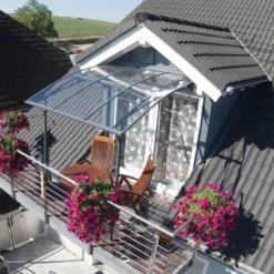 Palram Canopia Vega Grey 2000 Clear Door Canopy -Zen Gardenia Sales palram canopies vega 2000 02