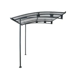 Palram Canopia Vega Grey 2000 Clear Door Canopy -Zen Gardenia Sales palram canopies vega 2000 tw cutout 01