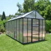 8'x16' Palram Canopia Glory Grey Large Polycarbonate Greenhouse (2.4x4.8m) -Zen Gardenia Sales palram greenhouses glory 8x16 close 1072 new