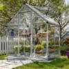 6'x4' Palram Canopia Harmony Small Silver Polycarbonate Greenhouse (1.8x1.2m) -Zen Gardenia Sales palram harmony 6x4 silver greenhouse 3 min