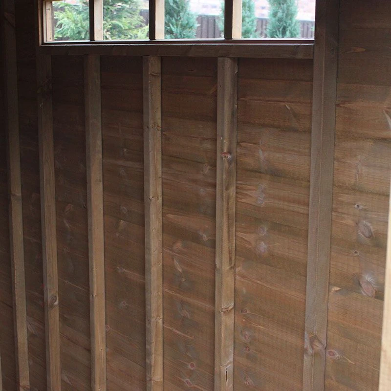 12' X 8' Traditional Shiplap Pent Security Wooden Garden Shed (3.66m X 2.44m) 11 12' X 8' Traditional Shiplap Pent Security Wooden Garden Shed (3.66m X 2.44m) - Image 9