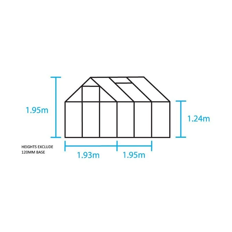 6’4 X 6'5 Halls Popular 66 Small Greenhouse (1.93 X 1.95m) 4 6’4 X 6'5 Halls Popular 66 Small Greenhouse (1.93 X 1.95m) - Image 2