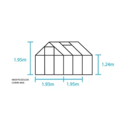 6'4 X 6'5 Green Frame Halls Popular 66 Small Greenhouse (1.93 X 1.95m) -Zen Gardenia Sales popular 66 1