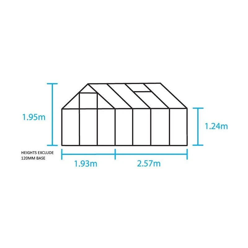 6'4 X 8'6 Green Frame Halls Popular 68 Small Greenhouse (1.93 X 2.57m) 4 6'4 X 8'6 Green Frame Halls Popular 68 Small Greenhouse (1.93 X 2.57m) - Image 2