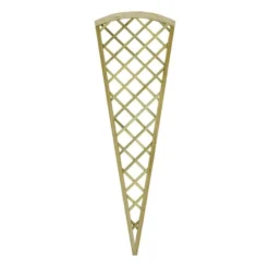 6' X 2' Forest Hidcote Decorative Diamond Lattice Fan Trellis (1.8m X 0.61m) -Zen Gardenia Sales rffl06hd 6x2 forest hidcote fan trellis render1 min