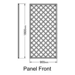 Forest 6' X 3' Hidcote Decorative Diamond Wooden Lattice Trellis (1.8m X 0.9m) -Zen Gardenia Sales rfl09 02