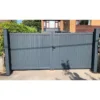 Devon Premium Aluminium Driveway Double Gates - Grey -Zen Gardenia Sales rmg001dggrey devon premium aluminium swing gate insitunew min