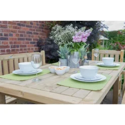 Forest Rosedene Wooden Garden Table 5'x3' (1.5x0.9m) -Zen Gardenia Sales rotahd 5x3 delemere table no2