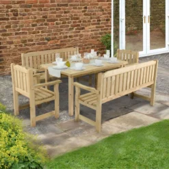 Forest Rosedene Wooden Garden Table 5'x3' (1.5x0.9m)