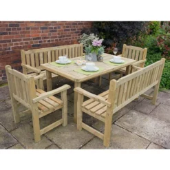 Forest Rosedene Wooden Garden Table 5'x3' (1.5x0.9m) -Zen Gardenia Sales rotahd 5