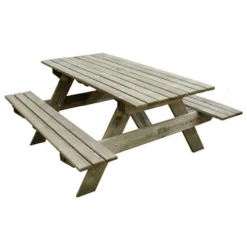 Forest Small Rectangular Wooden Garden Picnic Table 5'x5' (1.5x1.5m) -Zen Gardenia Sales rpt150hd 2
